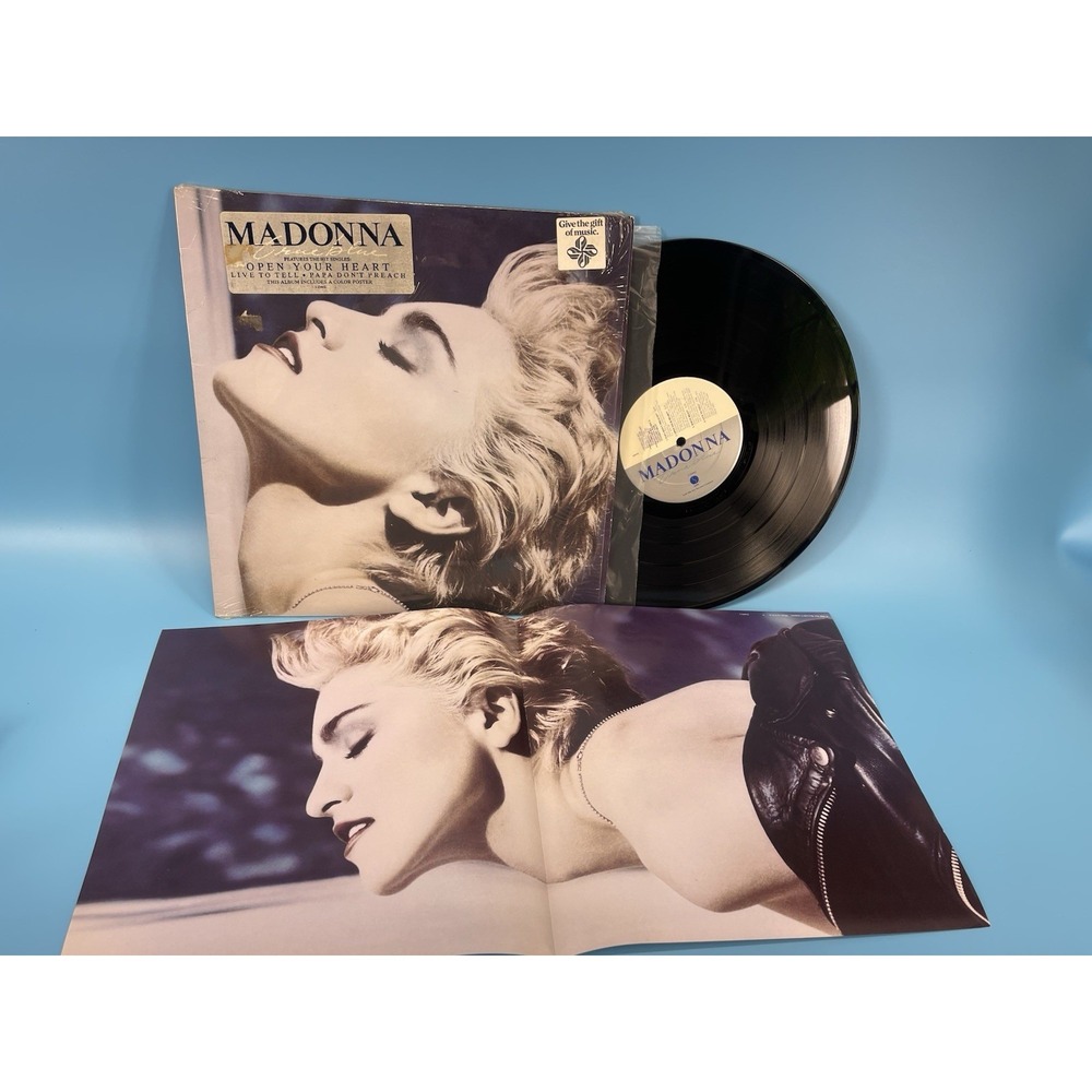 Madonna‎ True Blue 1986 Vinyl LP Sire Original Poster Insert Included